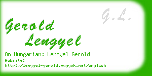 gerold lengyel business card